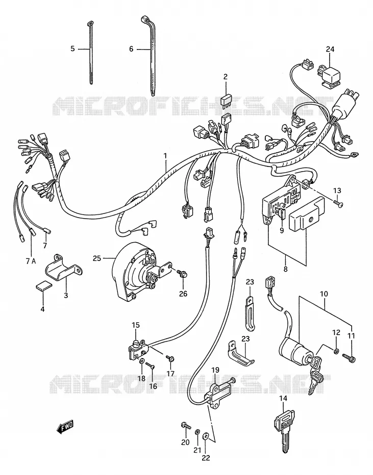 WIRING HARNESS Suzuki MOTO 1400 INTRUDER 1987  VS1400GLPH(E28)