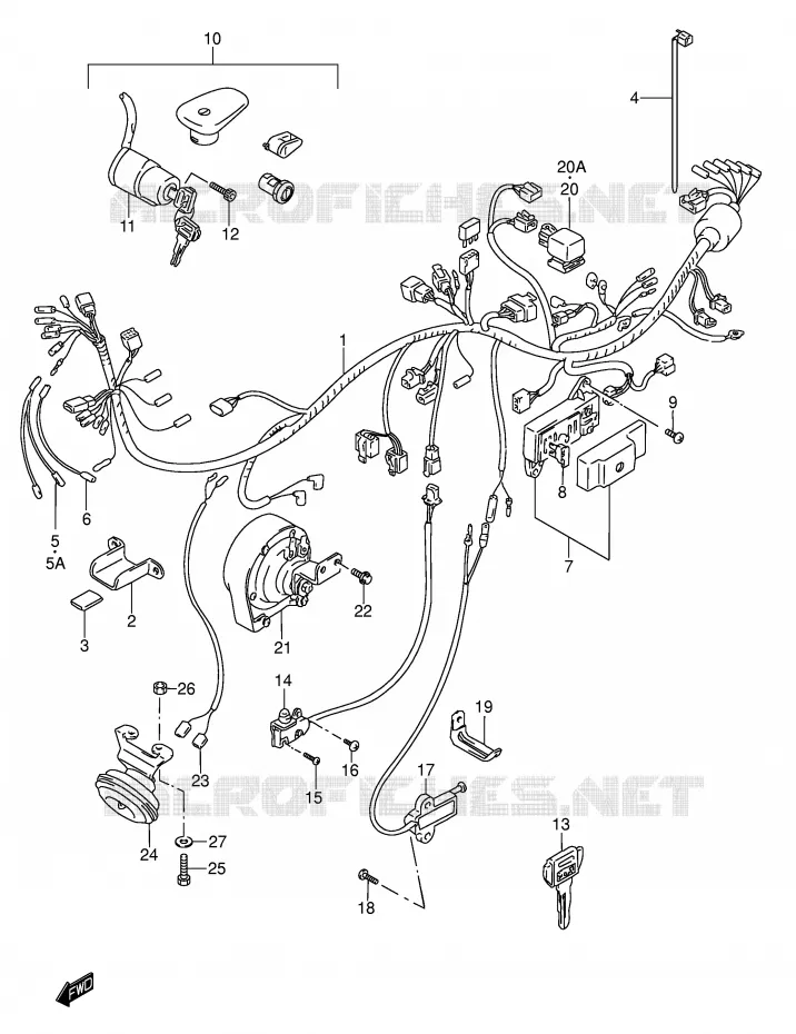 WIRING HARNESS Suzuki MOTO 1400 INTRUDER 2002  VS1400GLPK2(E2)