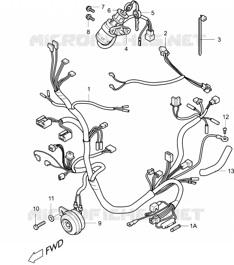 WIRING HARNESS Suzuki SCOOTER 50 ESTILETE 2000  UF50Y