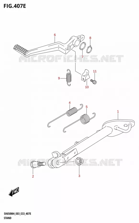 STAND (SV650XA:M4:E28) Suzuki MOTO 650 SV 2024  SV650AM4 E28 2024 M4 (E28)