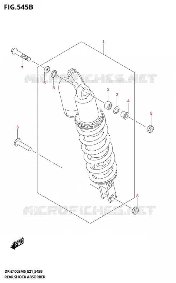 REAR SHOCK ABSORBER (DR-Z400SRL) Suzuki MOTO 400 DR-Z 2025  DR-Z400S 2025 M5 (E21)