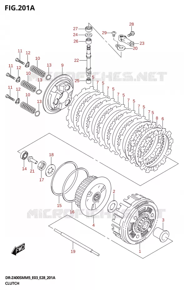 CLUTCH Suzuki MOTO 400 DR-Z 2025  DR-Z400SMRL 2025 M5 (E28)