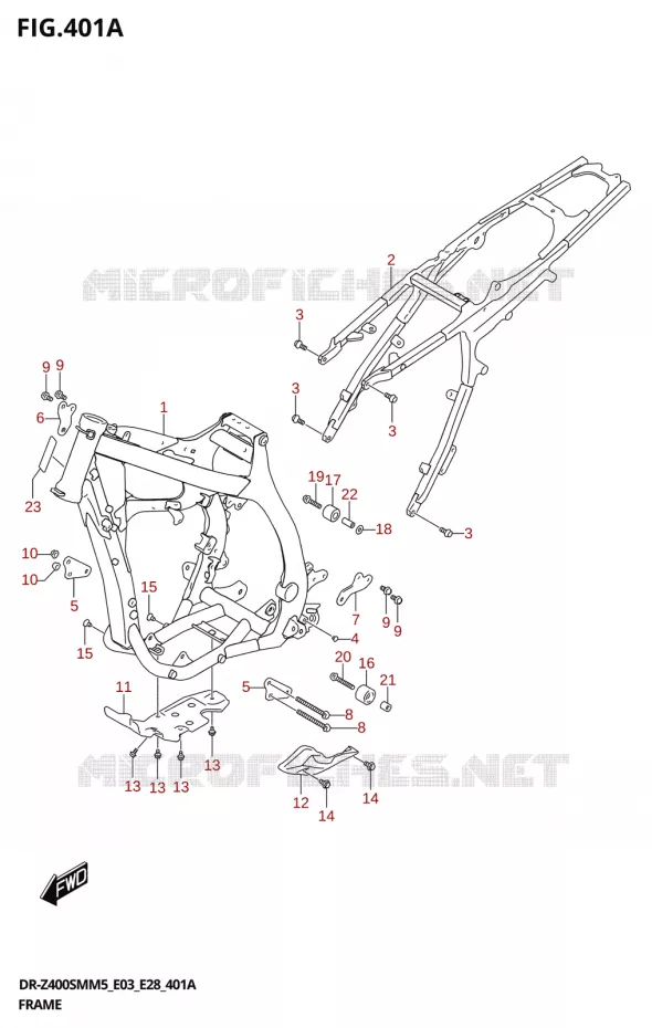 FRAME Suzuki MOTO 400 DR-Z 2025  DR-Z400SMRL 2025 M5 (E28)