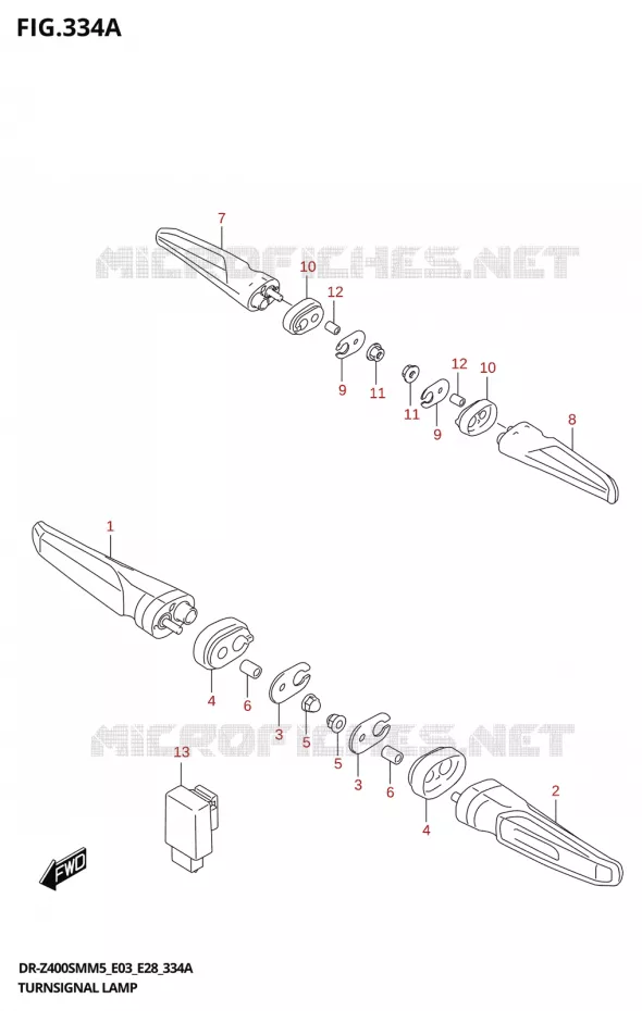INDICATORS Suzuki MOTO 400 DR-Z 2025  DR-Z400SMRL 2025 M5 (E28)
