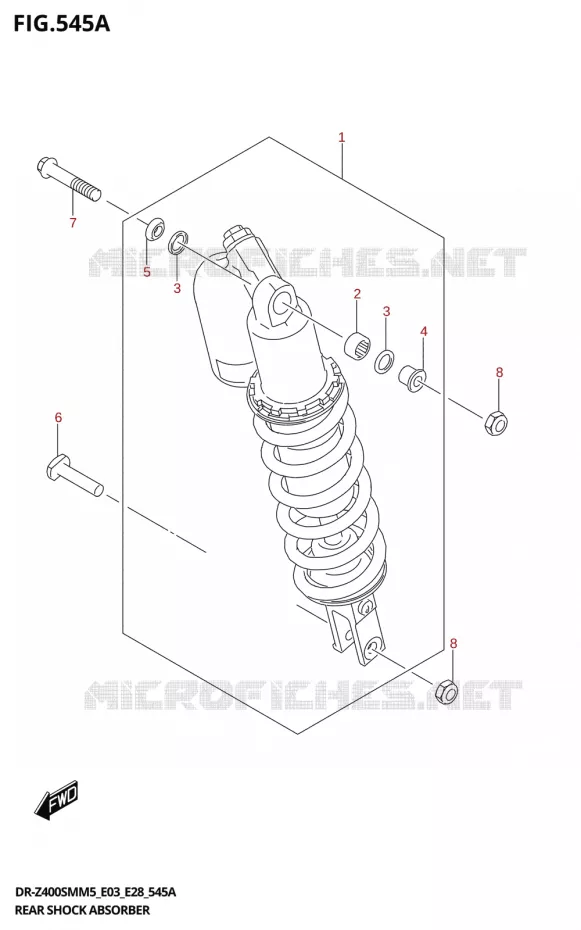 REAR SHOCK ABSORBER Suzuki MOTO 400 DR-Z 2025  DR-Z400SMRL 2025 M5 (E28)