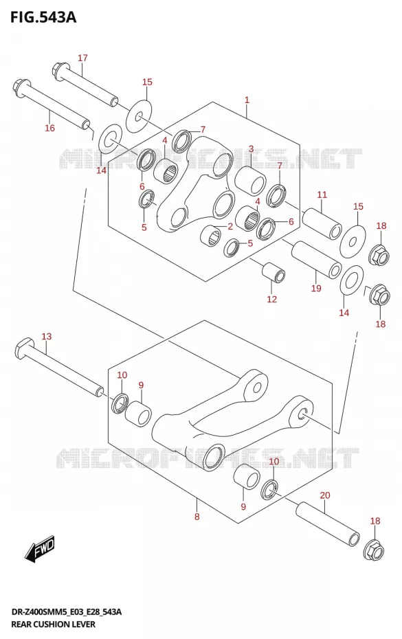 SHOCK ABSORBER LINKAGE Suzuki MOTO 400 DR-Z 2025  DR-Z400SMRL 2025 M5 (E28)