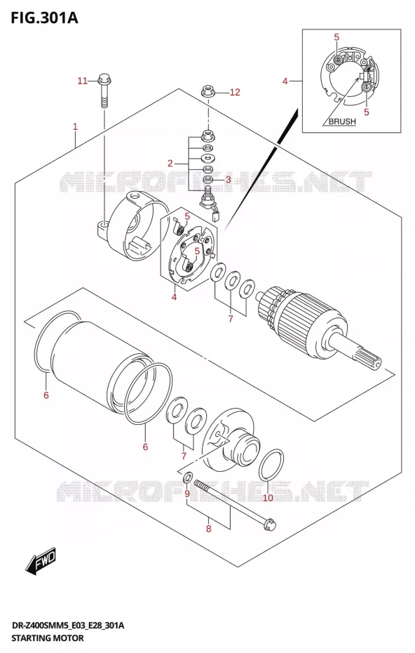 STARTER MOTOR Suzuki MOTO 400 DR-Z 2025  DR-Z400SMRL 2025 M5 (E28)