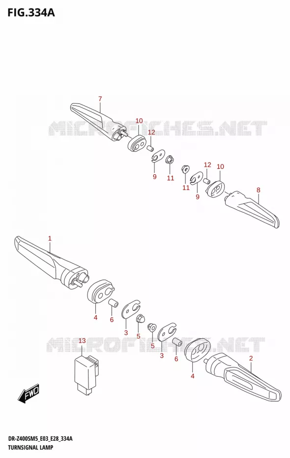 INDICATORS Suzuki MOTO 400 DR-Z 2025  DR-Z400SRJ 2025 M5 (E28)