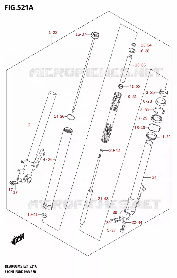 FRONT FORK Suzuki MOTO 800 V-STROM 2025  DL800DERC 2025 M5 (E21)