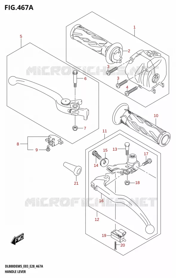LEVERS - HANDGRIPS Suzuki MOTO 800 V-STROM 2025  DL800DERC 2025 M5 (E28)