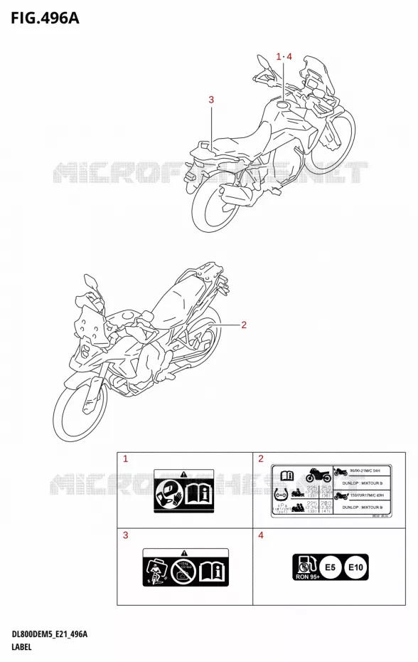 LABEL Suzuki MOTO 800 V-STROM 2025  DL800DEUC 2025 M5 (E21)