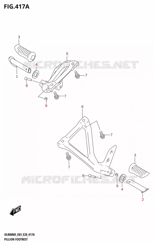 FOOTREST Suzuki MOTO 800 V-STROM 2025  DL800RQ 2025 M5 (E28)