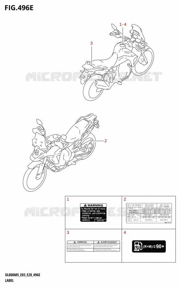 LABEL (E28) Suzuki MOTO 800 V-STROM 2025  DL800RQ 2025 M5 (E28)