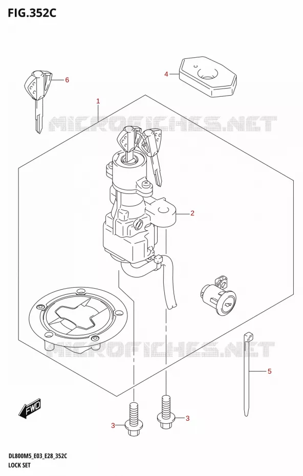 LOCK SET Suzuki MOTO 800 V-STROM 2025  DL800RQ 2025 M5 (E28)
