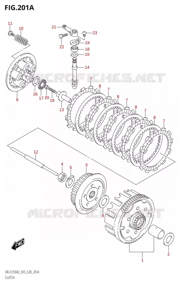 CLUTCH Suzuki MOTO 125 DR-Z 2022  DR-Z125 2022 M2 (E28)