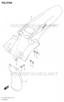 REAR FENDER (DR Z125:E28) for Suzuki DR-Z 125 2023