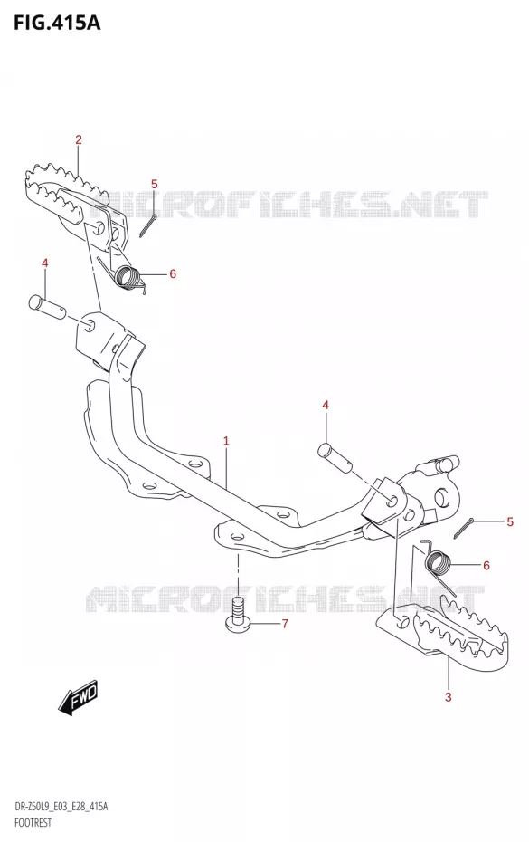FOOTREST Suzuki MOTO 50 DR 2019  DR-Z50 2019 L9 (E28)