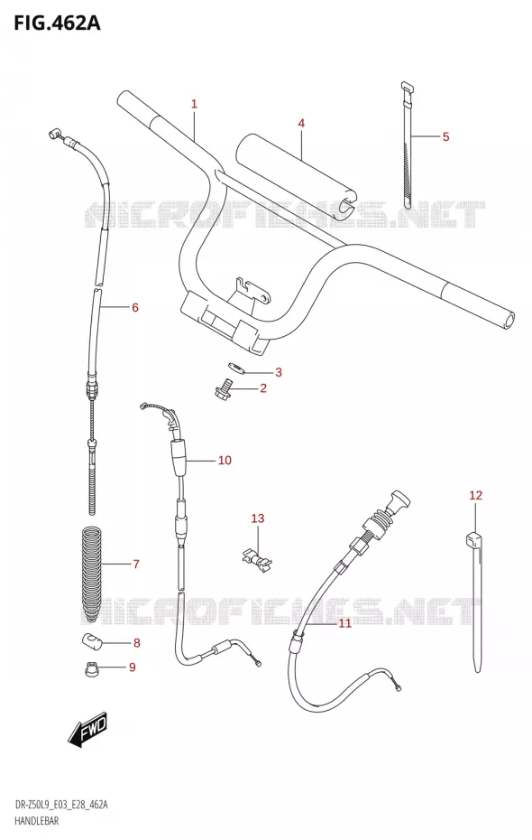 HANDLEBAR Suzuki MOTO 50 DR 2019  DR-Z50 2019 L9 (E28)