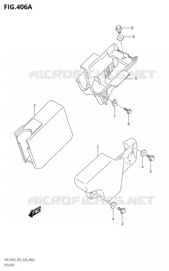 HOLDER Suzuki MOTO 50 DR 2019  DR-Z50 2019 L9 (E28)