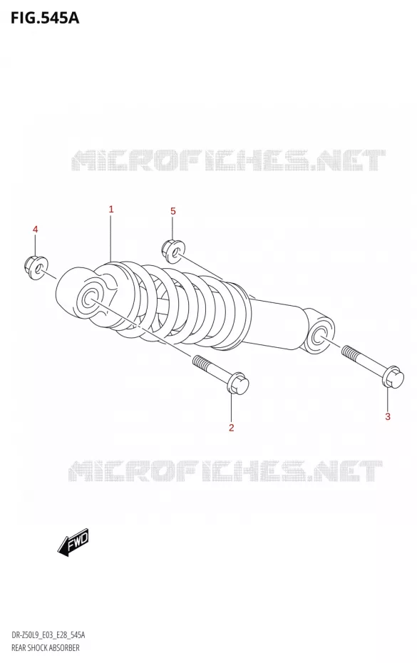 REAR SHOCK ABSORBER Suzuki MOTO 50 DR 2019  DR-Z50 2019 L9 (E28)
