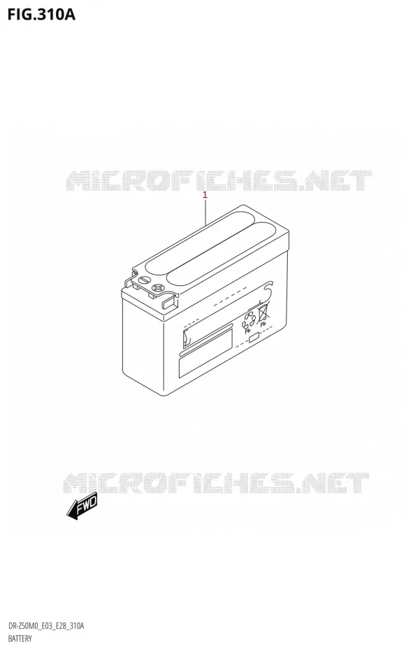 BATTERY Suzuki MOTO 50 DR 2020  DR-Z50 2020 M0 (E28)