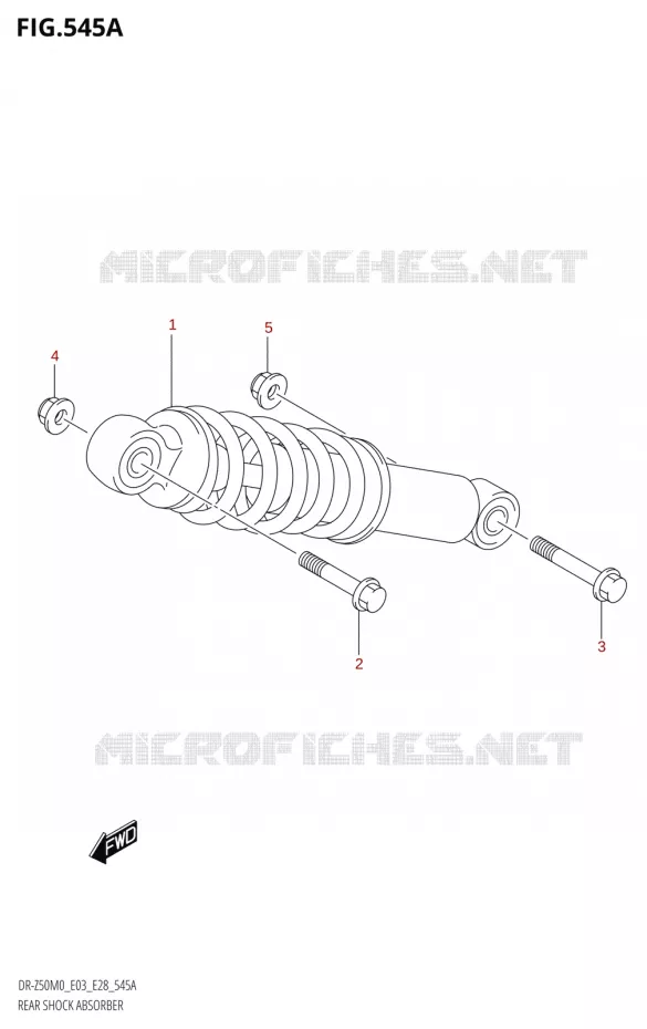 REAR SHOCK ABSORBER Suzuki MOTO 50 DR 2020  DR-Z50 2020 M0 (E28)