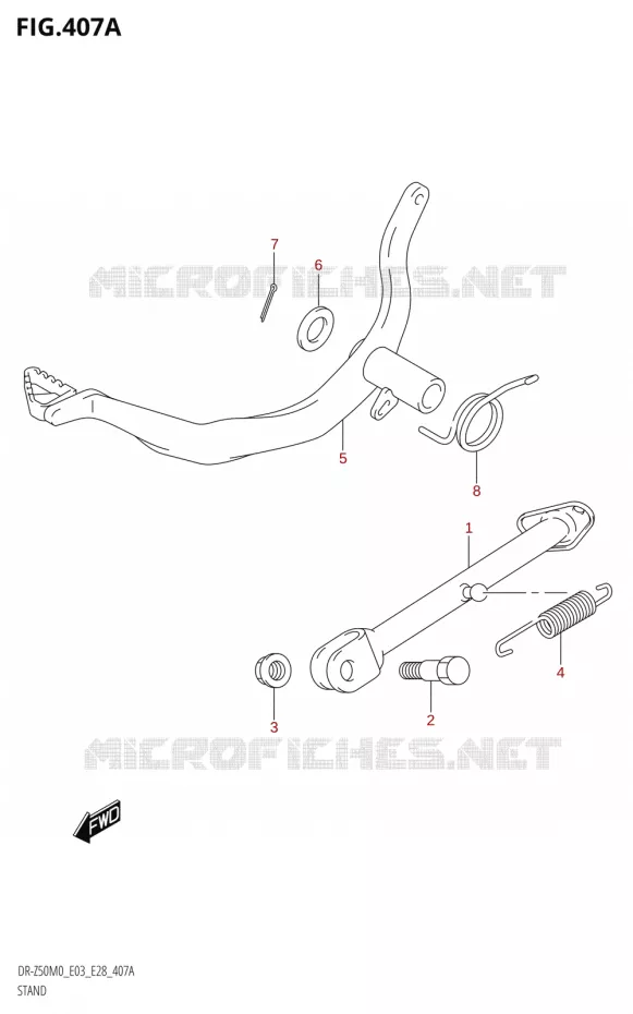 STAND Suzuki MOTO 50 DR 2020  DR-Z50 2020 M0 (E28)