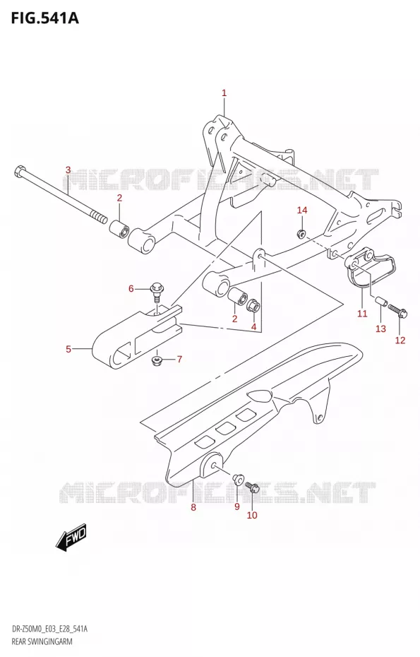 SWINGARM Suzuki MOTO 50 DR 2020  DR-Z50 2020 M0 (E28)