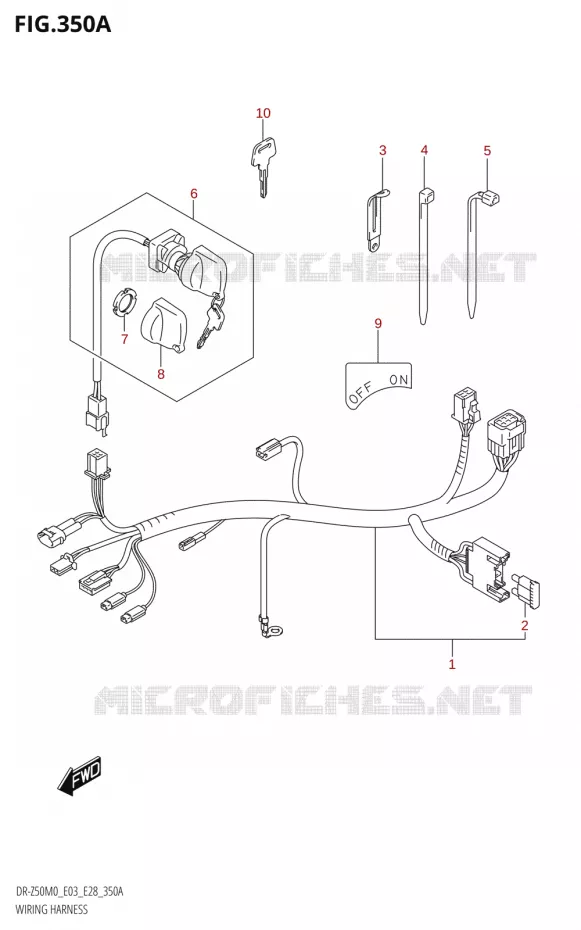 WIRING HARNESS Suzuki MOTO 50 DR 2020  DR-Z50 2020 M0 (E28)
