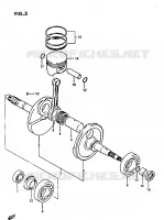 CRANKSHAFT for Suzuki OZARK 230 1987
