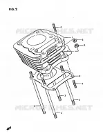 CYLINDER for Suzuki OZARK 230 1987