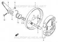 FRONT WHEEL BRAKE for Suzuki OZARK 160 2003