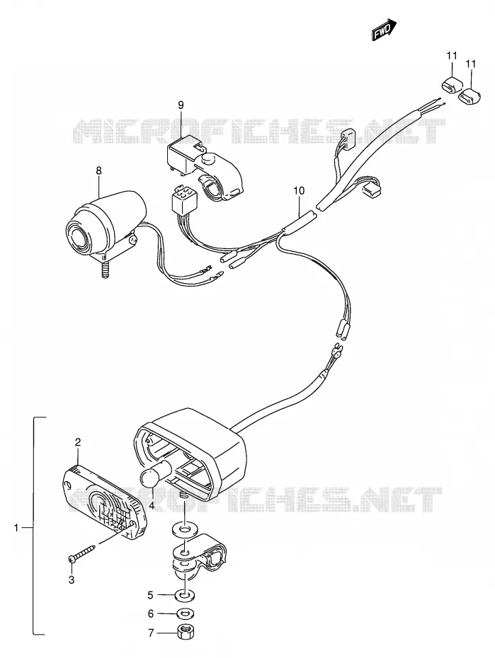 BACKUP LAMP (OPTIONAL) Suzuki QUAD 250 OZARK 2002  LT-F250FK2(E24)