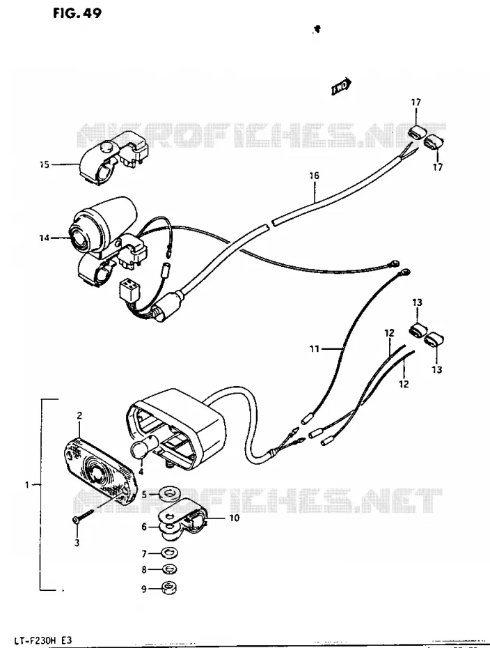 BACKUP LAMP Suzuki QUAD 230 OZARK 1987  LTF230H(E3)