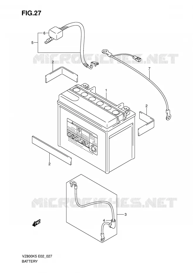 BATTERY Suzuki MOTO 800 MARAUDER 2008  VZ800K8(E2)