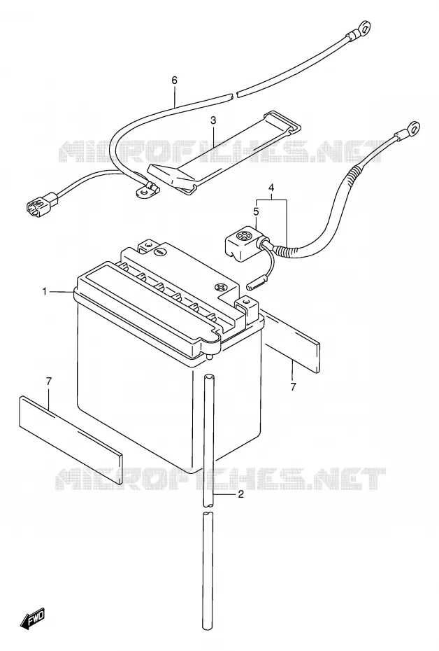 BATTERY Suzuki QUAD 250 OZARK 2000  LT-F250Y(E24)