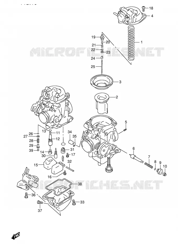 CARBURETOR Suzuki MOTO 650 FREEWIND 1997  XF650V(E2)