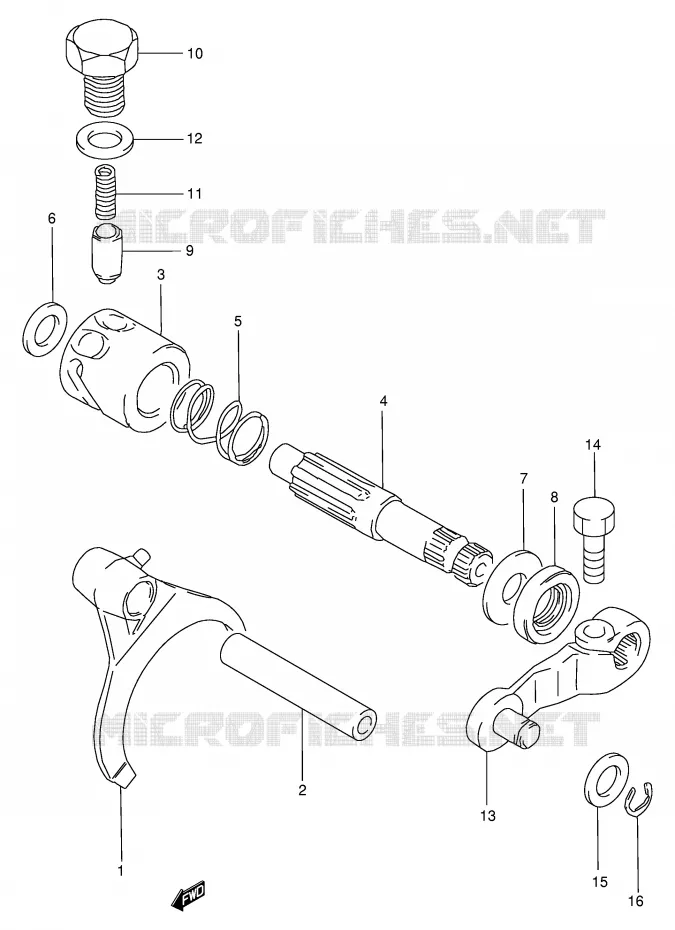 DIFFERENTIAL LOCK Suzuki QUAD 250 OZARK 2002  LT-F250FK2(E24)