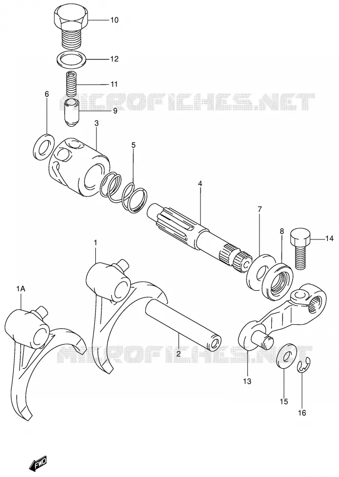 DIFFERENTIAL LOCK Suzuki QUAD 300 KINGQUAD 2000  LT-F300FY(E24)