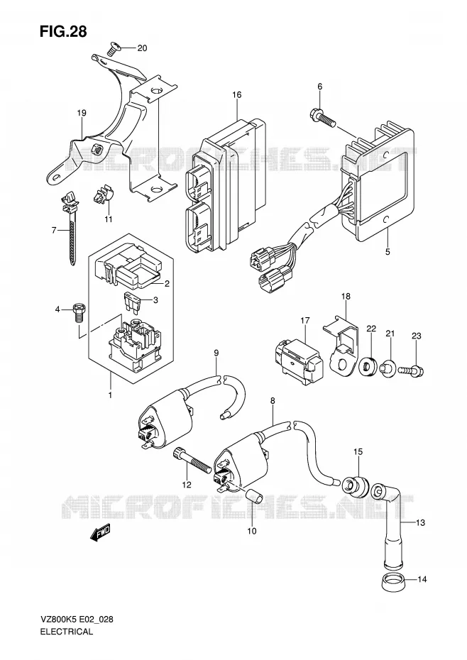 ELECTRICAL (MODEL K5/K6/K7/K8) Suzuki MOTO 800 MARAUDER 2007  VZ800ZK7(E2)