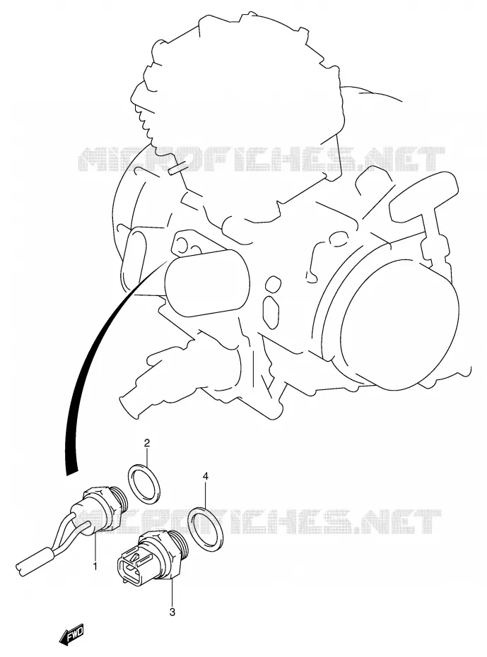 FAN SWITCH Suzuki QUAD 400 EIGER 2007  LT-F400K7(P24)