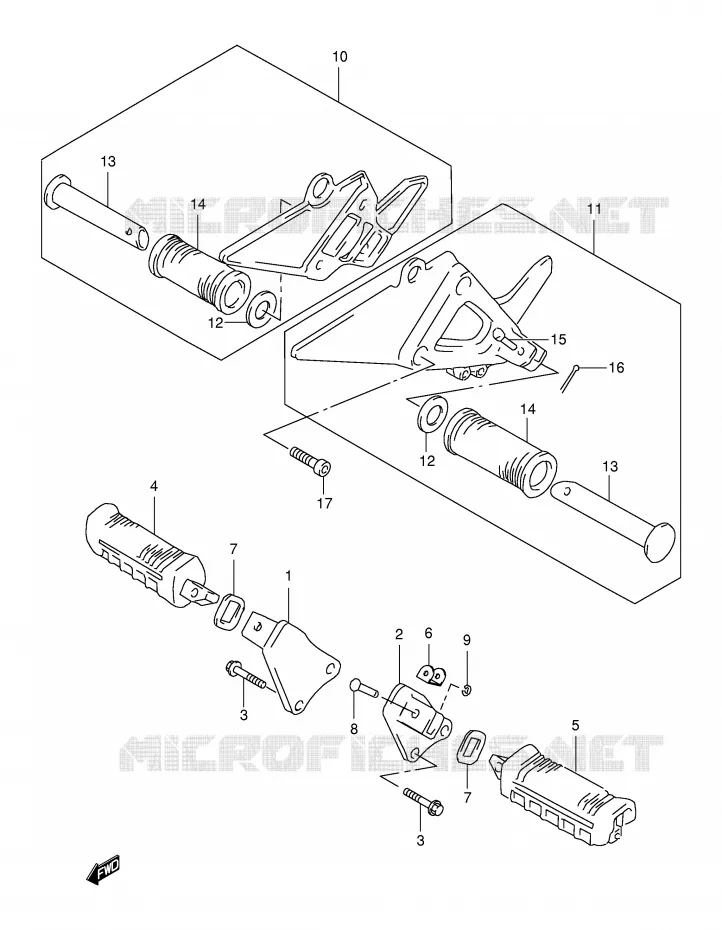 FOOTREST Suzuki MOTO 650 FREEWIND 1997  XF650UV(E2)
