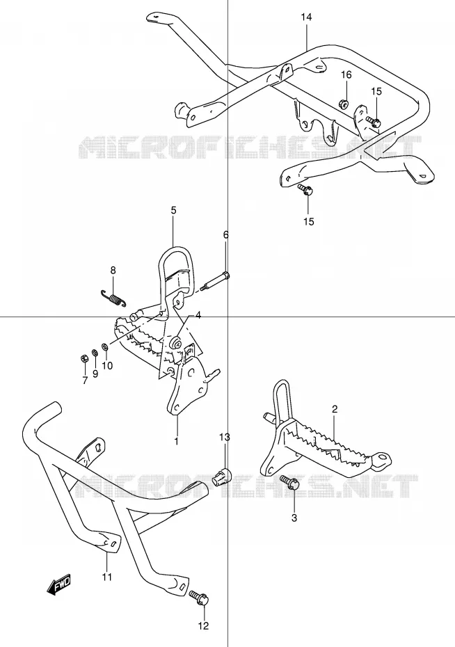 FOOTREST Suzuki QUAD 160 OZARK 2001  LT-F160K1(P24)