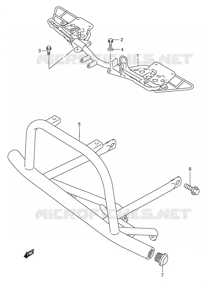 FOOTREST Suzuki QUAD 250 OZARK 2000  LT-F250FY(E24)
