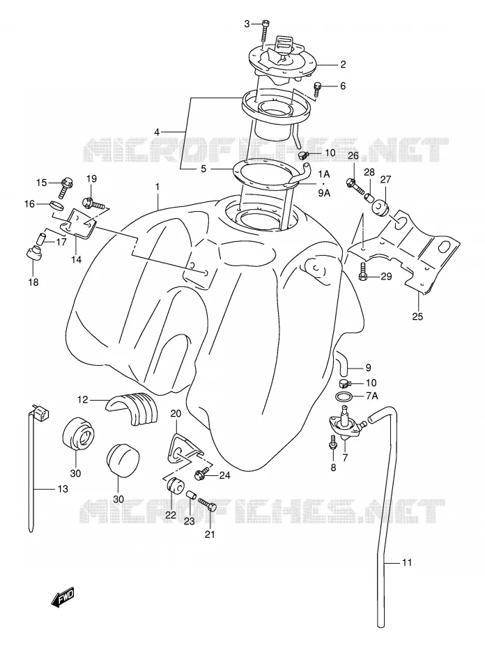 FUEL TANK Suzuki MOTO 650 FREEWIND 1997  XF650V(E2)