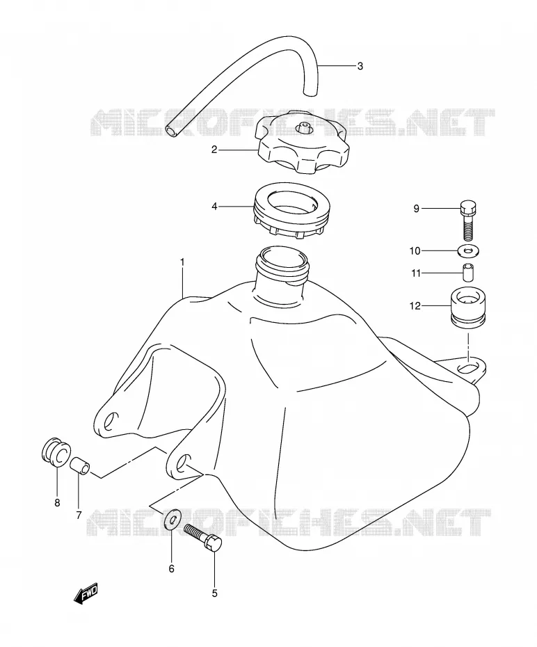 FUEL TANK Suzuki QUAD 50 MINIQUAD-SPORT 2003  LT-A50K3(P2)
