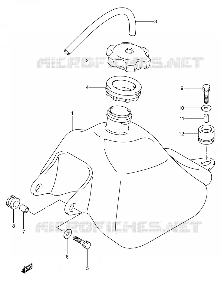 FUEL TANK Suzuki QUAD 50 MINIQUAD-SPORT 2004  LT-A50K4(P3/P28)