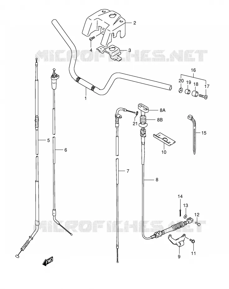 HANDLEBAR Suzuki QUAD 160 OZARK 2002  LT-F160K2(P24)