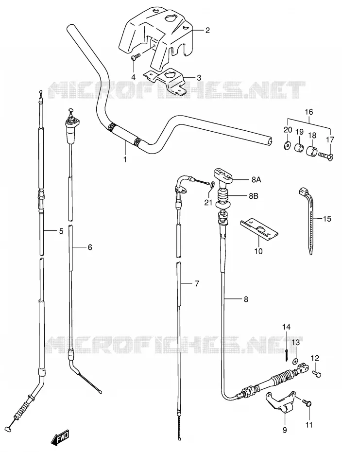 HANDLEBAR Suzuki QUAD 160 OZARK 2005  LT-F160K5(P24)