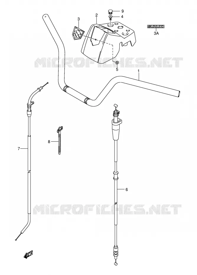 HANDLEBAR Suzuki QUAD 400 EIGER 2003  LT-F400FK3(P3/P28)